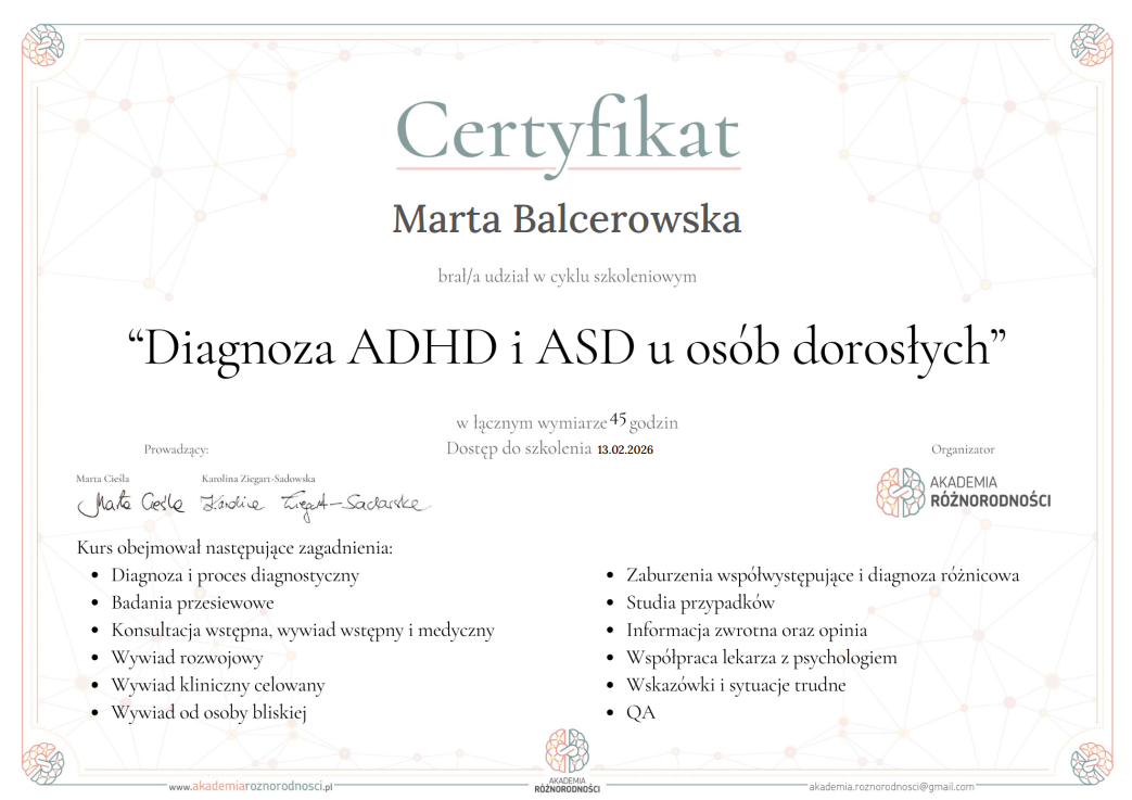 Certyfikat Diagnosty